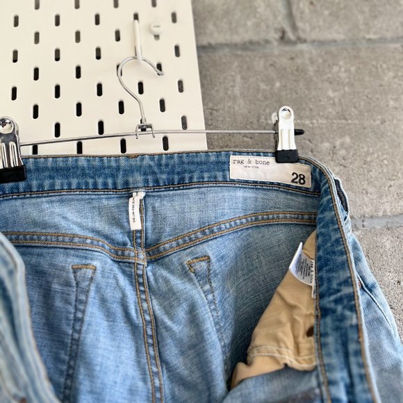 RAG & BONE Mid-Rise Straight Leg Jeans - Picture 3 of 4